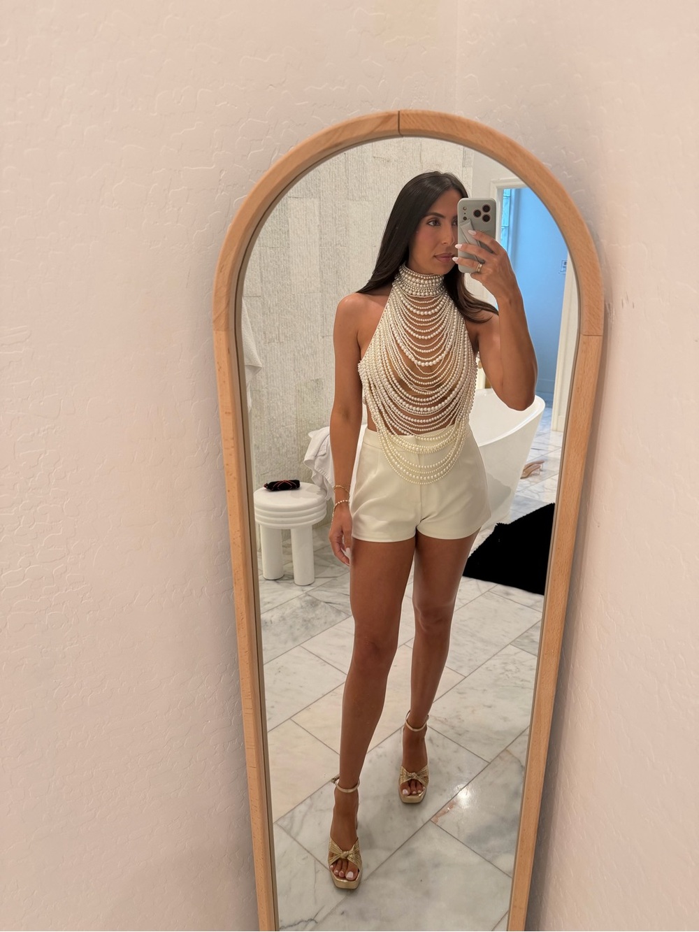 Pearl-Embellished top